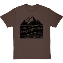 The Mountains Are Calling And I Must Go T-Shirt -ThinkWear Collective Sales mountains are calling tshirt 1 hazelnuttshirt