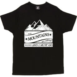 The Mountains Are Calling And I Must Go T-Shirt -ThinkWear Collective Sales mountains are calling tshirt 2 black mens v neck tshirt