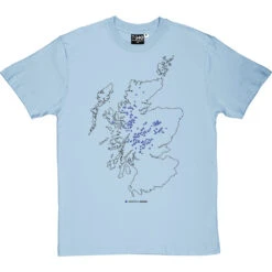 Munros Map T-Shirt -ThinkWear Collective Sales munros tshirt 1 skybluetshirt