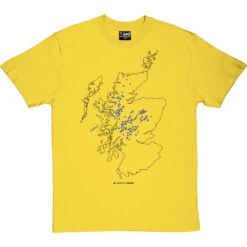Munros Map T-Shirt -ThinkWear Collective Sales munros tshirt 1 yellowtshirt