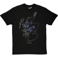 Munros Map T-Shirt -ThinkWear Collective Sales munros tshirt 2 blacktshirt