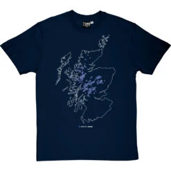 Munros Map T-Shirt -ThinkWear Collective Sales munros tshirt 2 navybluetshirt