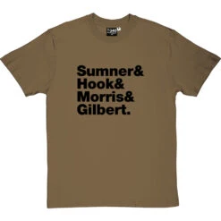 New Order Line-Up T-Shirt -ThinkWear Collective Sales new order tshirt 1 olivetshirt