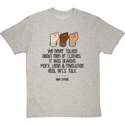 Nina Simone "Real Girls' Talk" T-Shirt -ThinkWear Collective Sales nina simone real girls talk tshirt 1 lightoxfordtshirt