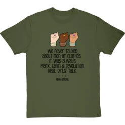 Nina Simone "Real Girls' Talk" T-Shirt -ThinkWear Collective Sales nina simone real girls talk tshirt 1 olivetshirt