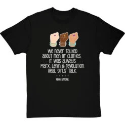 Nina Simone "Real Girls' Talk" T-Shirt -ThinkWear Collective Sales nina simone real girls talk tshirt 2 blacktshirt