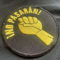 No Pasarán "Fist" Half Zip Sweat Top -ThinkWear Collective Sales no pasaran fist patch 1000x1000 1