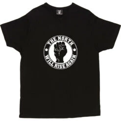 The North Will Rise Again (Fist) T-Shirt -ThinkWear Collective Sales north rise again fist tshirt 2 black mens v neck tshirt