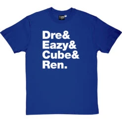 NWA (Dre & Eazy & Cube & Ren) Line-Up T-Shirt -ThinkWear Collective Sales nwa2 line up tshirt 2 royalbluetshirt