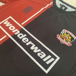 Inspired By Oasis: Gallagher "Wonderwall" Football Shirt -ThinkWear Collective Sales oasis football shirt design alt4 1000x1000 1