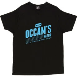 Occam's Razor T-Shirt -ThinkWear Collective Sales occams razor tshirt 128 black mens v neck tshirt
