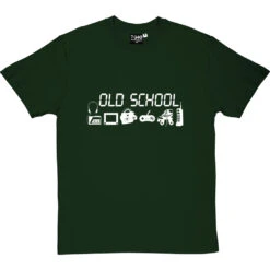 Old School T-Shirt -ThinkWear Collective Sales old school tshirt 2 bottlegreentshirt