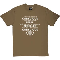 George Orwell "Conscious" Quote T-Shirt -ThinkWear Collective Sales orwell conscious tshirt 2 olivetshirt