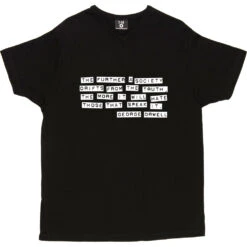 George Orwell "Truth" Quote T-Shirt -ThinkWear Collective Sales orwell truth quote tshirt 2 black mens v neck tshirt