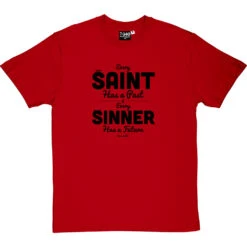Oscar Wilde "Saint And Sinner" Quote T-Shirt -ThinkWear Collective Sales oscar wilde saint tshirt 1 redtshirt