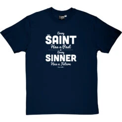 Oscar Wilde "Saint And Sinner" Quote T-Shirt -ThinkWear Collective Sales oscar wilde saint tshirt 2 navybluetshirt