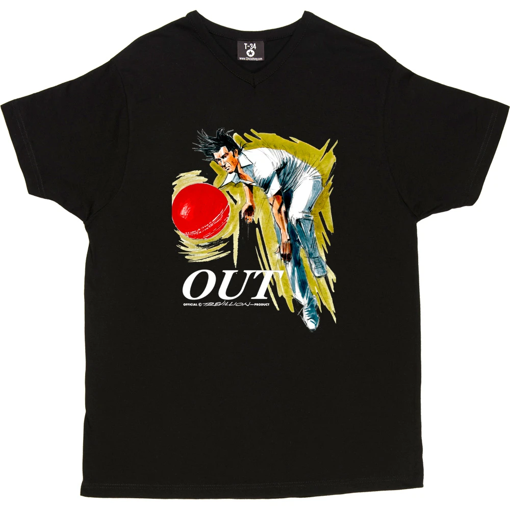 Out! Fast Bowler In Action T-Shirt 4 Out! Fast Bowler In Action T-Shirt - Image 4