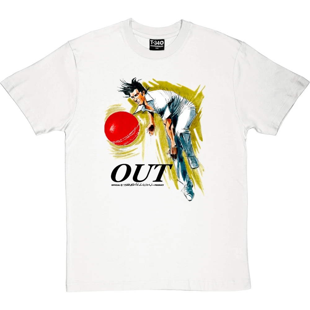Out! Fast Bowler In Action T-Shirt 5 Out! Fast Bowler In Action T-Shirt - Image 5