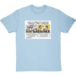 Guide To Conservative Economics: Party Funding T-Shirt -ThinkWear Collective Sales party funding tshirt skybluetshirt