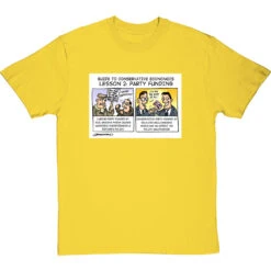 Guide To Conservative Economics: Party Funding T-Shirt -ThinkWear Collective Sales party funding tshirt yellowtshirt