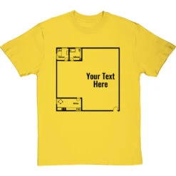 Personalised Floor Plan T-Shirt -ThinkWear Collective Sales personalised floorplan tshirt 1 yellowtshirt