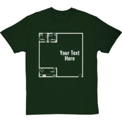 Personalised Floor Plan T-Shirt -ThinkWear Collective Sales personalised floorplan tshirt 2 bottlegreentshirt