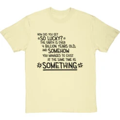 You Exist At The Same Time As Personalised T-Shirt -ThinkWear Collective Sales personalised you exist at the same time as tshirt 1 naturaltshirt