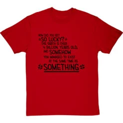 You Exist At The Same Time As Personalised T-Shirt -ThinkWear Collective Sales personalised you exist at the same time as tshirt 1 redtshirt