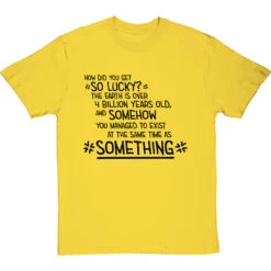 You Exist At The Same Time As Personalised T-Shirt -ThinkWear Collective Sales personalised you exist at the same time as tshirt 1 yellowtshirt