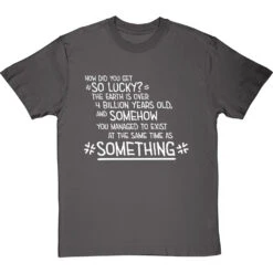 You Exist At The Same Time As Personalised T-Shirt -ThinkWear Collective Sales personalised you exist at the same time as tshirt 2 charcoaltshirt