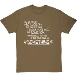 You Exist At The Same Time As Personalised T-Shirt -ThinkWear Collective Sales personalised you exist at the same time as tshirt 2 olivetshirt