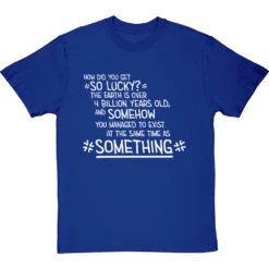 You Exist At The Same Time As Personalised T-Shirt -ThinkWear Collective Sales personalised you exist at the same time as tshirt 2 royalbluetshirt