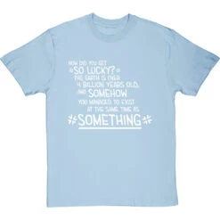 You Exist At The Same Time As Personalised T-Shirt -ThinkWear Collective Sales personalised you exist at the same time as tshirt 2 skybluetshirt