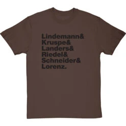 Rammstein Line-Up T-Shirt -ThinkWear Collective Sales rammstein line up tshirt 1 hazelnuttshirt