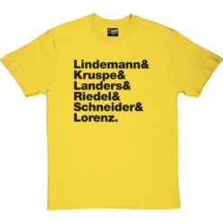Rammstein Line-Up T-Shirt -ThinkWear Collective Sales rammstein line up tshirt 1 yellowtshirt
