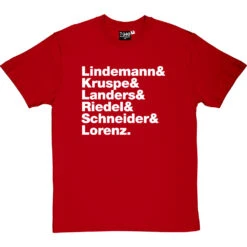 Rammstein Line-Up T-Shirt -ThinkWear Collective Sales rammstein line up tshirt 2 redtshirt