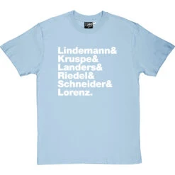 Rammstein Line-Up T-Shirt -ThinkWear Collective Sales rammstein line up tshirt 2 skybluetshirt