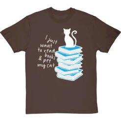 I Just Want To Read Books And Pet My Cat T-Shirt -ThinkWear Collective Sales read books pet cat tshirt 2 hazelnuttshirt