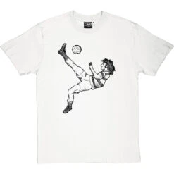 Robin Friday Bicycle Kick T-Shirt -ThinkWear Collective Sales robin friday bicycle tshirt 1 whitetshirt