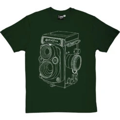 Vintage Rolleiflex Camera T-Shirt -ThinkWear Collective Sales rolleiflex camera tshirt 2 bottlegreentshirt