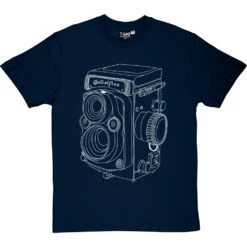 Vintage Rolleiflex Camera T-Shirt -ThinkWear Collective Sales rolleiflex camera tshirt 2 navybluetshirt
