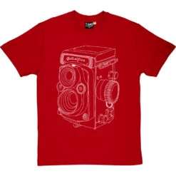 Vintage Rolleiflex Camera T-Shirt -ThinkWear Collective Sales rolleiflex camera tshirt 2 redtshirt