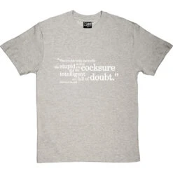 Bertrand Russell "Trouble With The World" Quote T-Shirt -ThinkWear Collective Sales russell trouble with world tshirt 2 lightoxfordtshirt