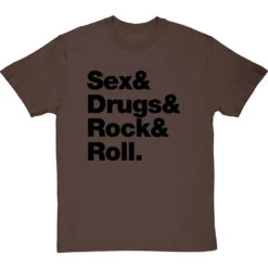 Sex & Drugs & Rock & Roll T-Shirt 25 Sex & Drugs & Rock & Roll T-Shirt -ThinkWear Collective Sales s d rock roll tshirt 1 hazelnuttshirt