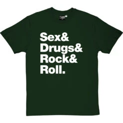 Sex & Drugs & Rock & Roll T-Shirt 38 Sex & Drugs & Rock & Roll T-Shirt -ThinkWear Collective Sales s d rock roll tshirt 2 bottlegreentshirt