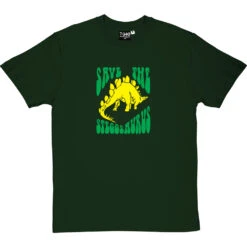 Save The Stegosaurus T-Shirt -ThinkWear Collective Sales savethestegosaurus bottlegreentshirt