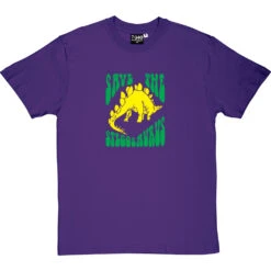 Save The Stegosaurus T-Shirt -ThinkWear Collective Sales savethestegosaurus purpletshirt