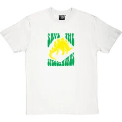 Save The Stegosaurus T-Shirt -ThinkWear Collective Sales savethestegosaurus whitetshirt
