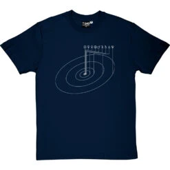 Scale Diagram Of The Solar System T-Shirt -ThinkWear Collective Sales scale map solar system tshirt 2 navybluetshirt
