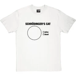 Schrodinger's Cat Pie Chart T-Shirt -ThinkWear Collective Sales schrodingers cat pie chart tshirt 1 whitetshirt